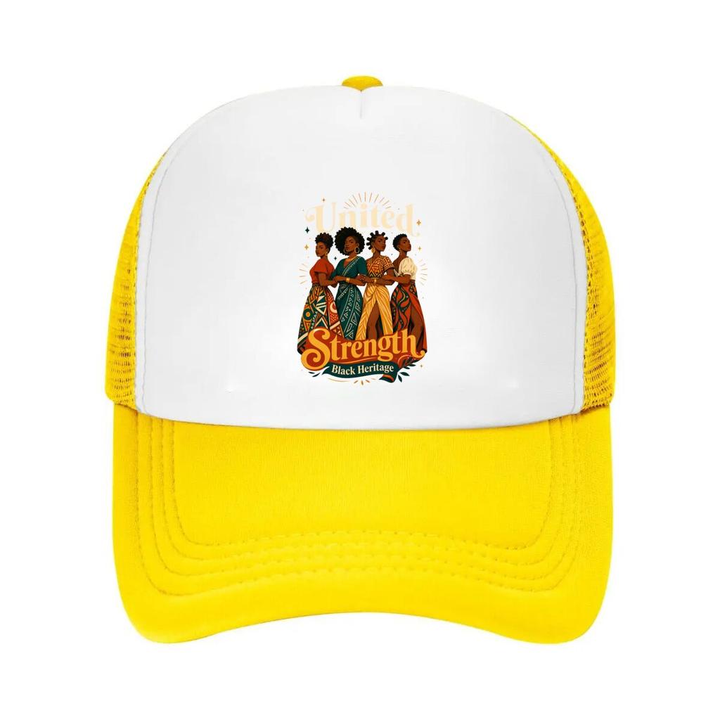 United Strength Black Heritage Siste Mesh Baseball Cap Casual Hat Outdoor For Womens Unisex FeUnisex