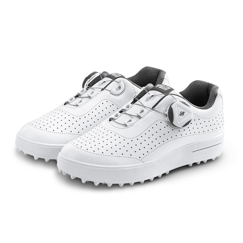 

PGM Kid Perforated Breathable Golf Shoes White Quick Lace Youth Anti-skid Professional Golf Sneakers Women Size 38 Sport Shoe 38 белый