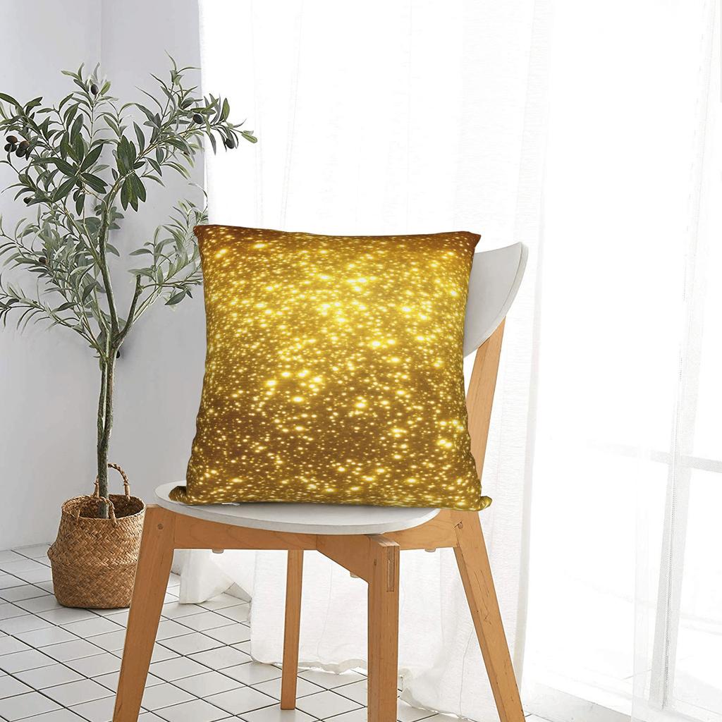 Glitter Gold Pillow Case Soft Pillow Cover Kawaii Pillowcases For Sofa Home Decoration