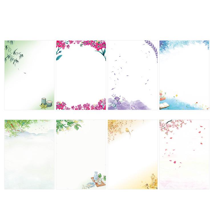 Retro Chinese-Style Love Letter Stationery Set: 16 Elegant Writing Papers for Literary Enthusiasts