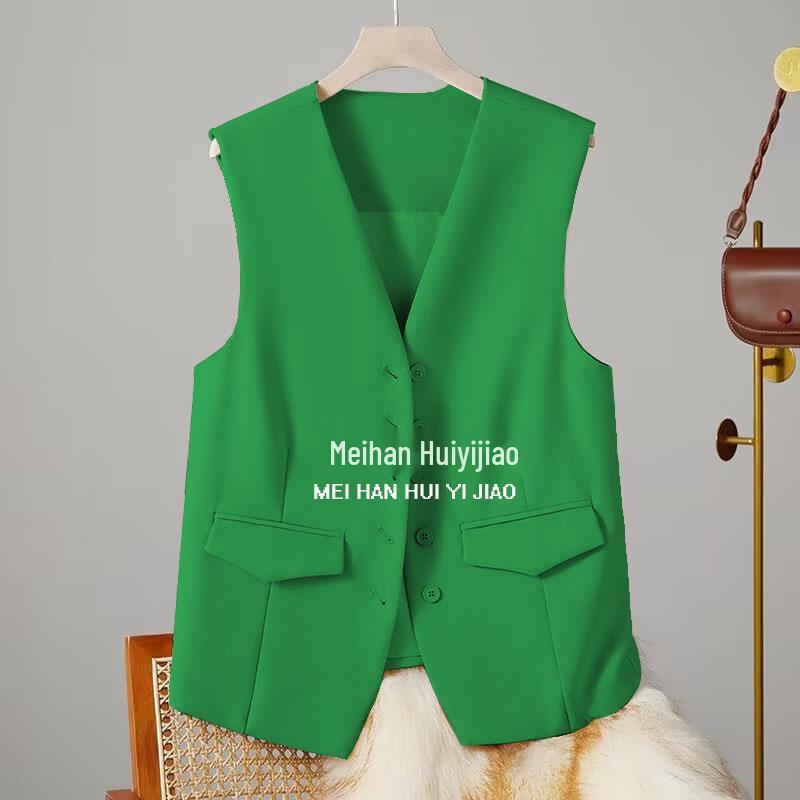 Korean Style Trendy Women's Sleeveless Vest Suit Jacket