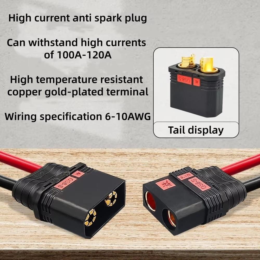High Current QS8-S Connector Anti Spark QS8-S M F Plug Set New RC Accessories for RC Model Car
