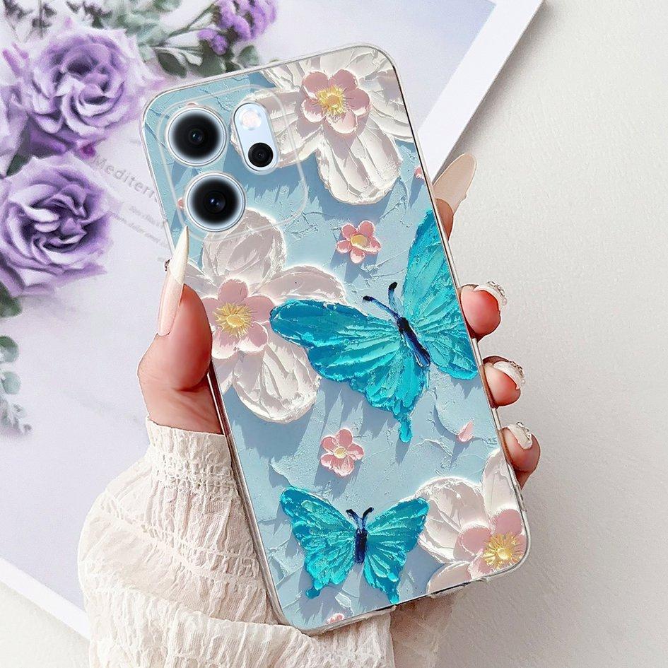 For Cover OPPO Reno 14F 2025 Case Reno14F Popular Bamboo Bowknot Soft Silicone Clear TPU Bumper For OPPO Reno14 F CPH2743 Shells