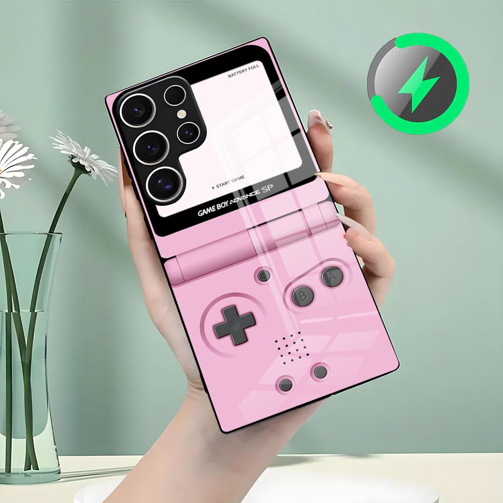 GAME G-GBA SP Phone Case For Samsung S26 S25 S24 S23 S22 S21 S20 Edge Ultra Plus FE For Magsafe Glass Case Galaxy S26 Ultra