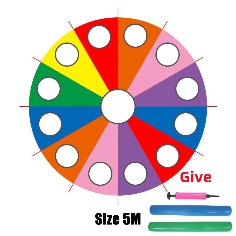 Ground Mouse Rainbow Umbrella Children's Multi Person Interactive Outdoor Toy Parachute Game Rainbow Umbrella Toy
