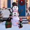 Christmas Inflatable Snowman Penguin Ornament Weatherproof Cute Christmas Decoration for Holiday Winter Outdoor Party Season
