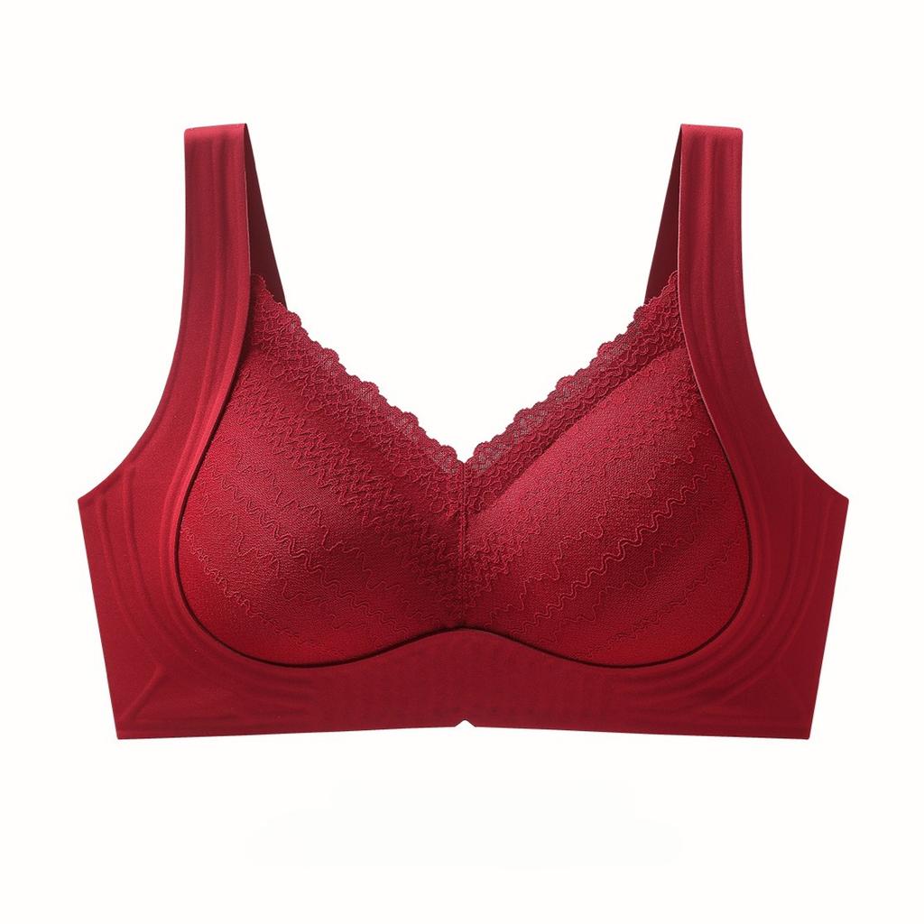 Seamless Soft Support Lace Lifting Bra Comfortable and Push-up Jelly-like Cup Bra