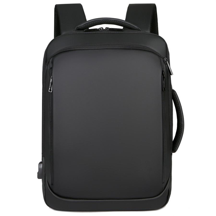 USB Charging School Backpack Waterproof Oxford 15.6 Inch Laptop Backpacks for Travel Business Office Computer Men Rucksack Black