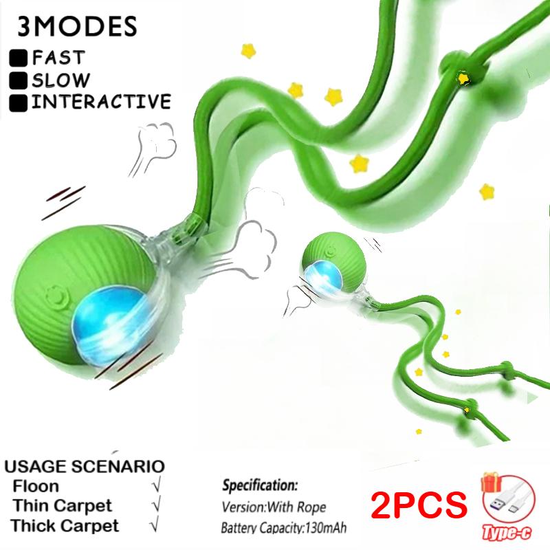 Interactive Toy for Cats Toy Automatic Rolling Ball Cat Accessories Rolling Ball Magic Ball Toys for Cat Training Imitate Mouse