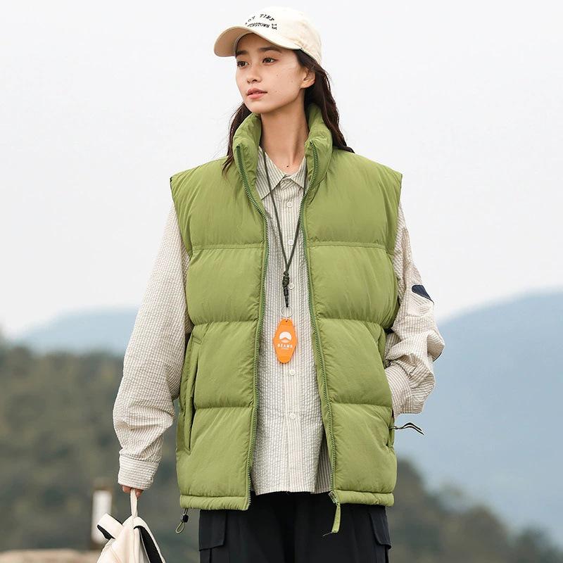 

Unisex Trendy Padded Cotton Vest - Warm, Thick, and Loose Fit for Winter One Size (40-68 kg) зелений