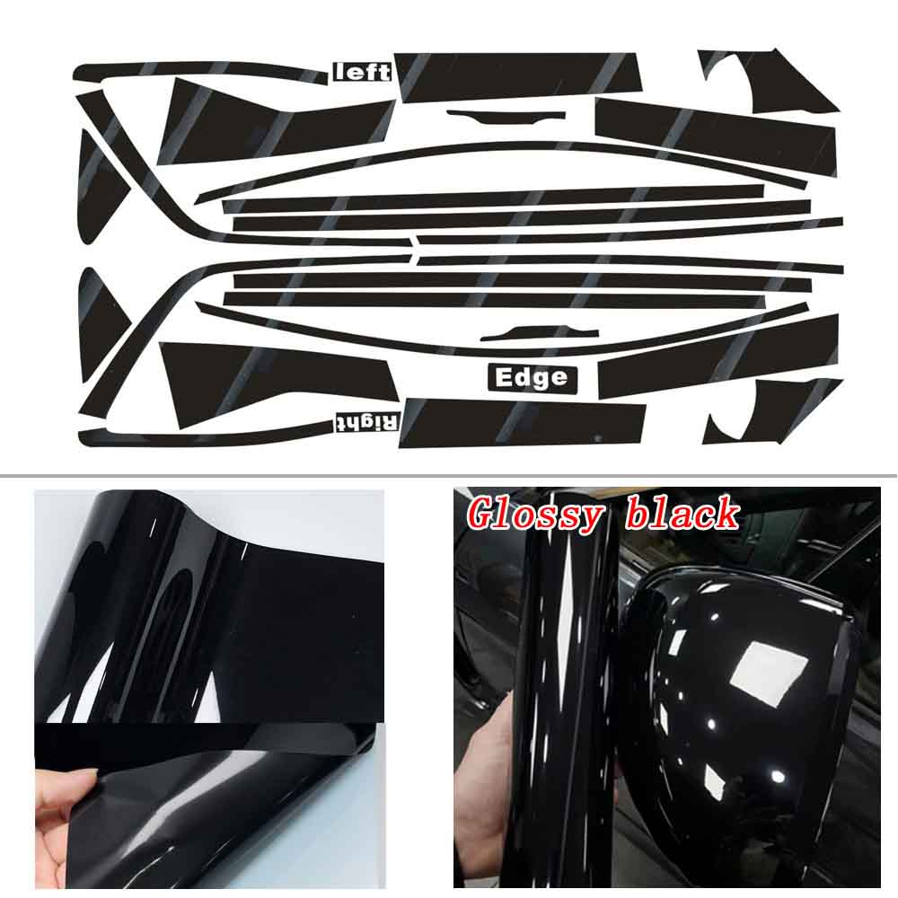 For Ford Edge 2015-2018 SUV Window Chrome Delete Blackout ABC Pillars Glossy Black Stickers