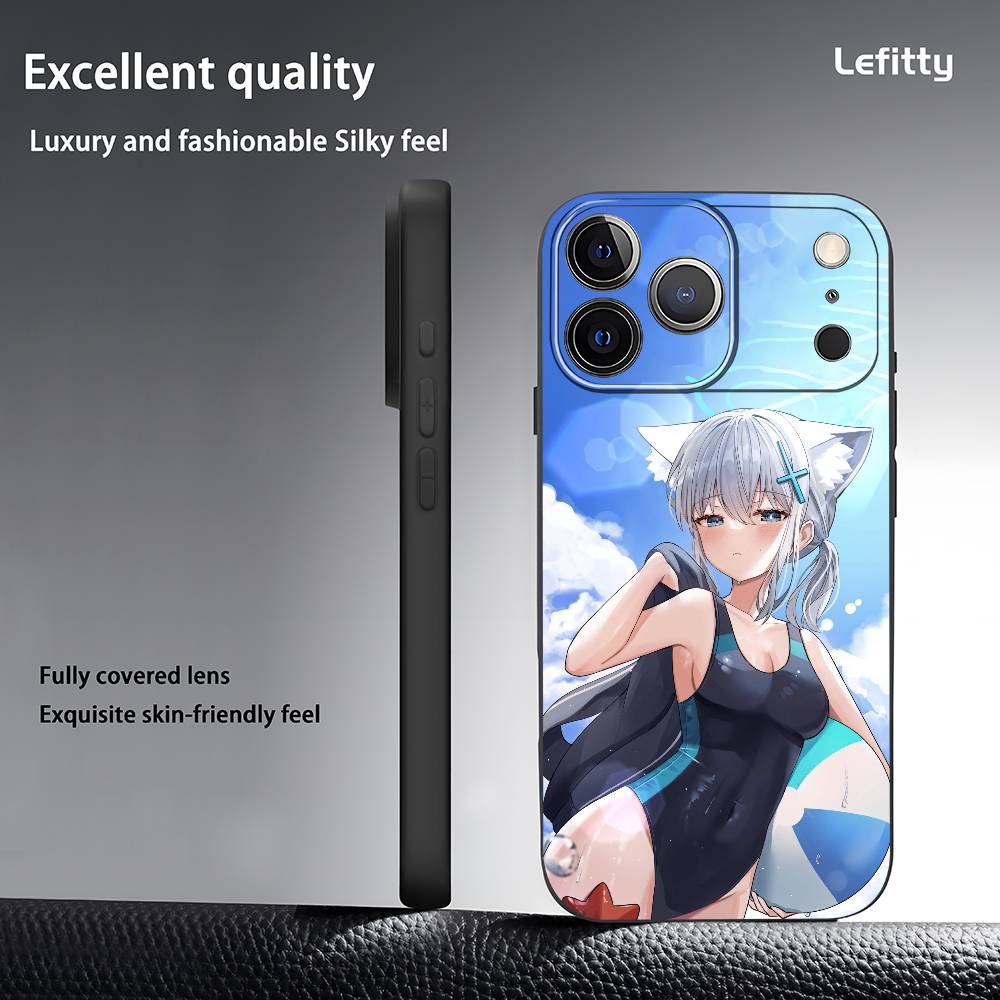 Shiroko Blue A-Archive Phone Case For IPhone 17 16 15 14 13 12 11 Pro Max Plus Mini Black Frosted Soft Shell Funda