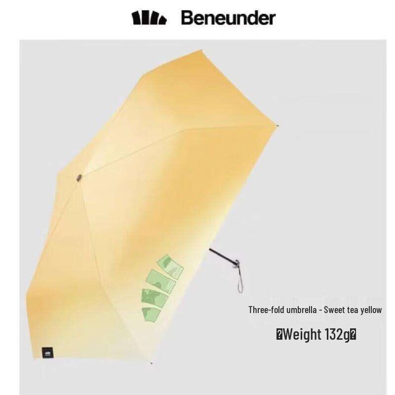 

Beneunder Three-Fold Black Glue Pencil Sunshade Umbrella