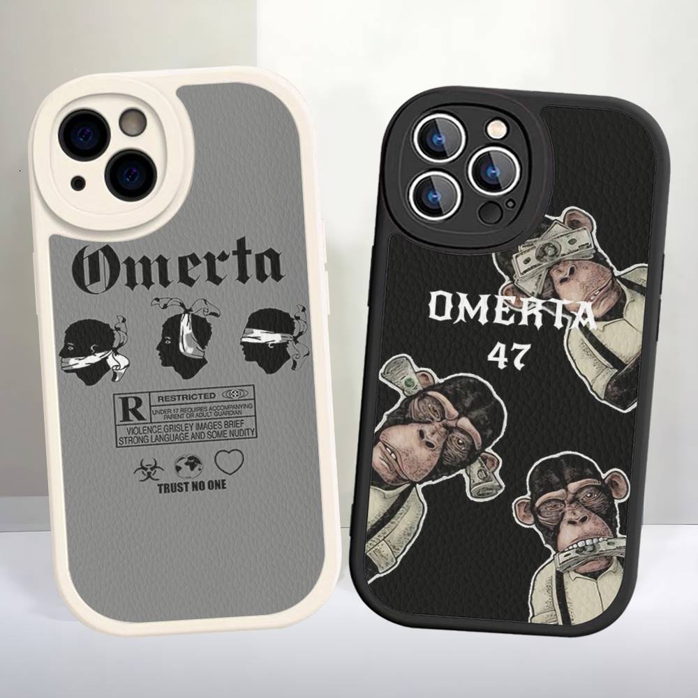 Fashion O-OmertaS 47 Phone Case For IPhone 16 15 14 13 Pro Max 11 12 Plus Leather Silicone Cover