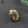 Heavy Ball Shape Turtle Miniatures Figurines Antique Metal Brass Animal Tortoise Small Statue Tea Pet Table Ornament Home Decors