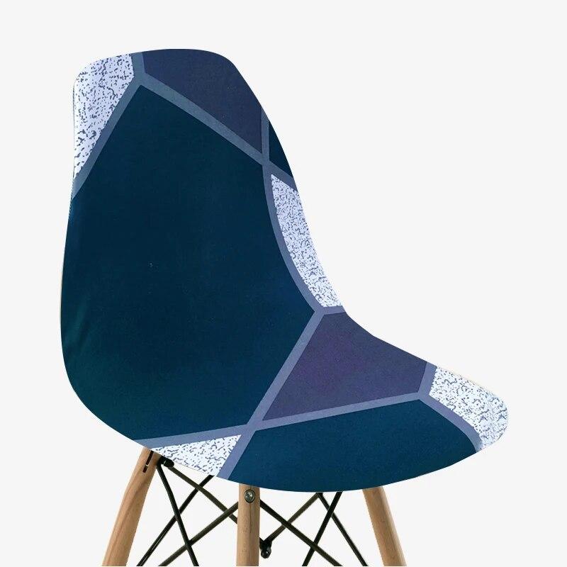 Floral Printed Shell Chair Covers Elastic Seat Cushion Cover Protector for Chairs Fitted Kitchen Living Room for Home Decor 1pc