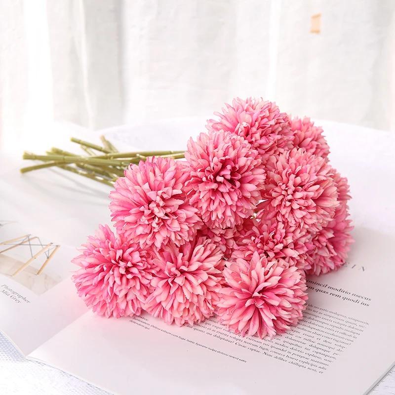 3/6Pc Hydrangea Artificial Flowers Bouquet Boho Home Bedroom Decor Wedding Decoration Craft Vases Flower Arrangement Accessories