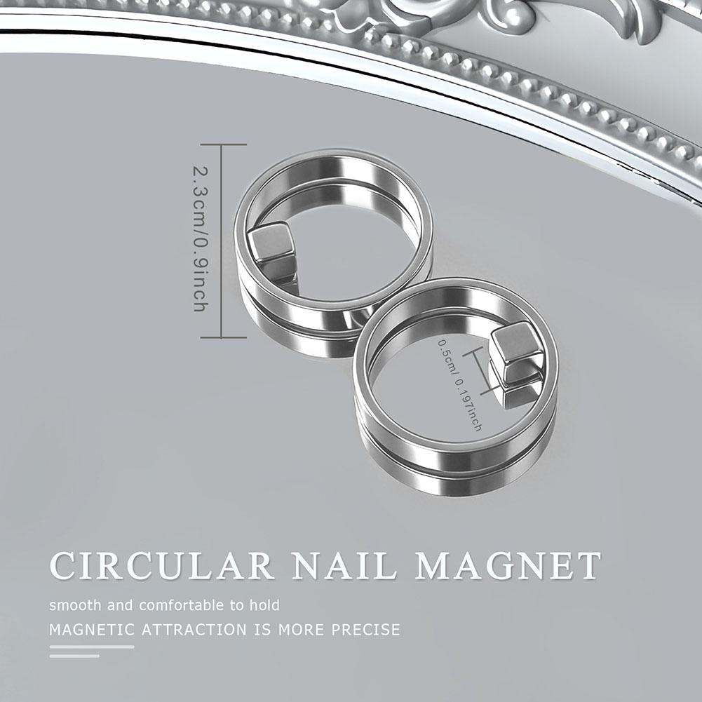 Hollow Cat Eye Nail Art Magnet Black Hole Shape Cat Eye Nail Art Effect Circular Magnet for DIY Magnetic Gel Manicure Tools