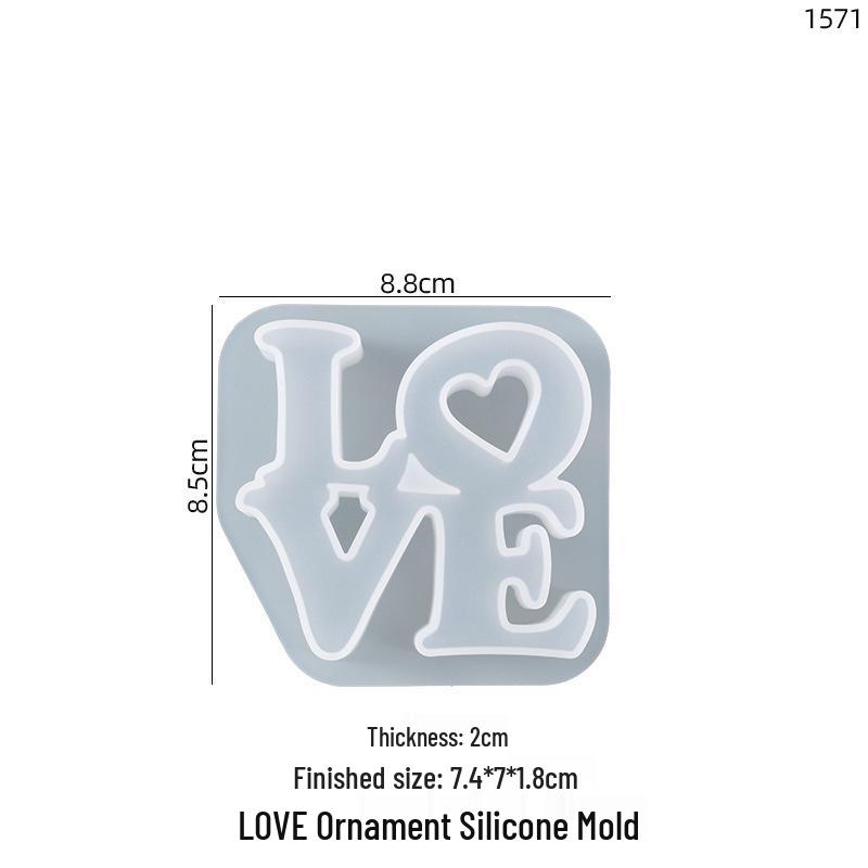 Poppy Irregular Heart Pendant Silicone Mold for DIY Epoxy Resin