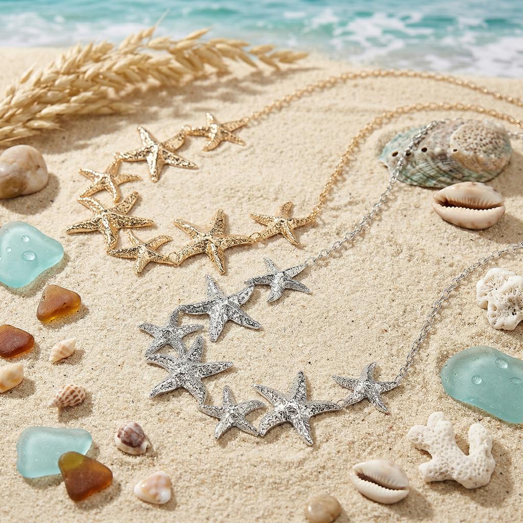 Ocean Vacation Style Starfish Waist Chain Body Sexy Beach Metallic Body Chain Iron Gold Electroplating Women Jewelry Summer
