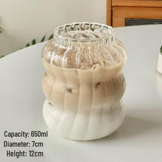 Chubby Glass Cloud Cup for Coffee, Juice, or Tea