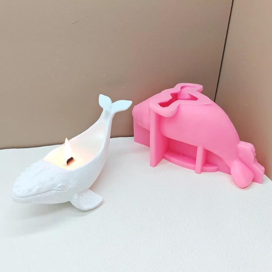 Großer Wal Sukkulente Pflanze Blumentopf Harz Silikonform Meerestier Wal Aufbewahrungsbox Kerzenbecher Beton Zement Gipsform
