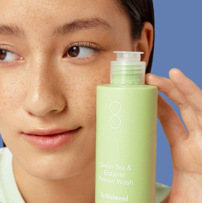 By Wishtrend Green Tea N Enzyme Powder Wash – Gentle Exfoliating Cleanser 110g