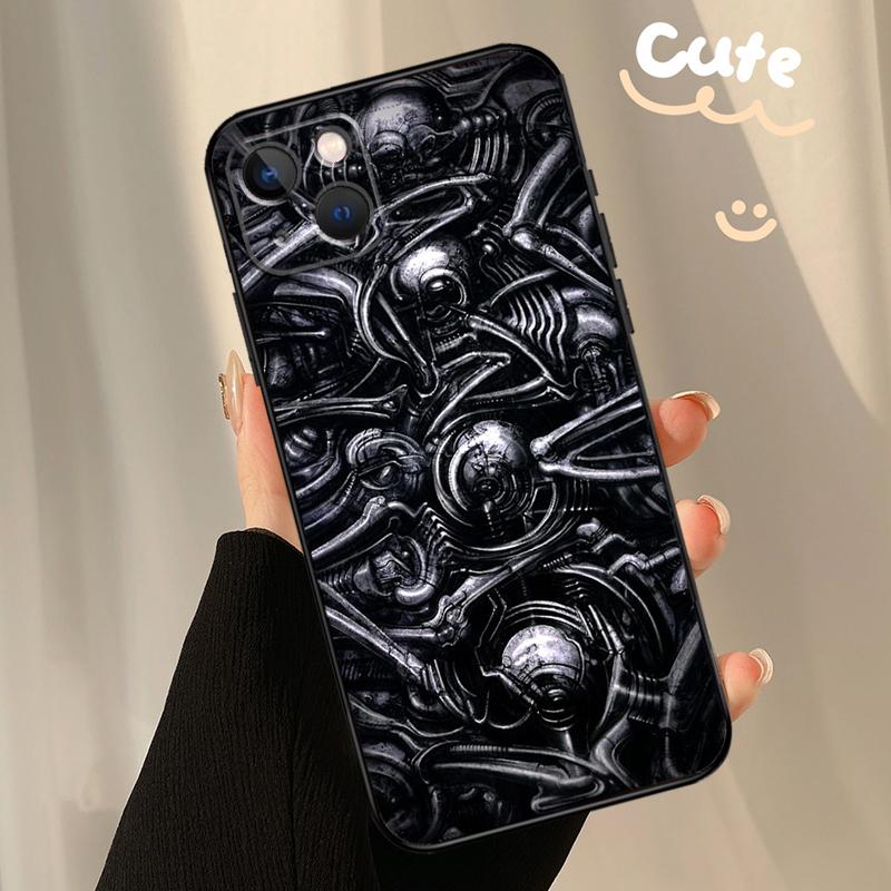 Hr Giger Li II Phone Case For Apple iPhone 16 15 14 13 12 11 17 Pro Max Mini 17 Air 16e 16 Plus Back Cover