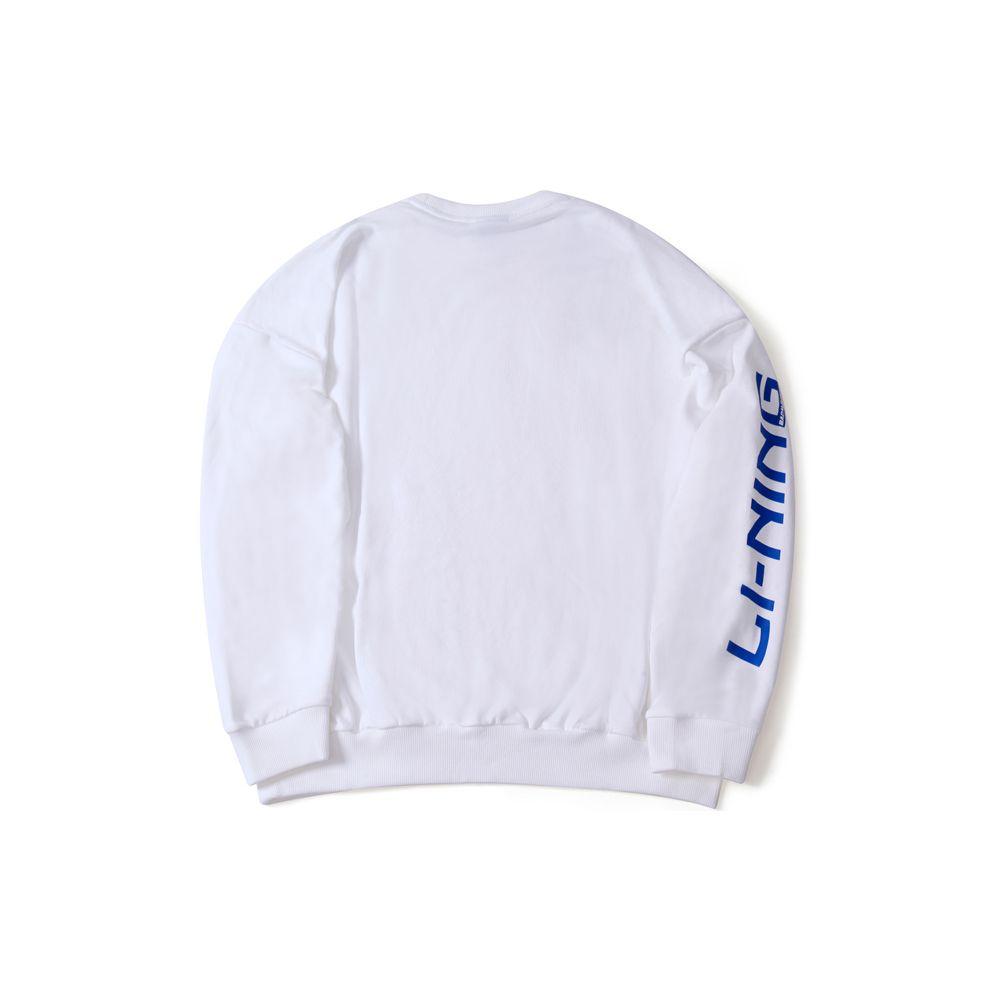 Li-Ning Color Block Logo Printed Sports Hoodie Unisex hoodies Standard-White AWDRF73-3