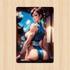 ChunLi Game Girl Poster Wall Art Sign Metal Sign for Man Cave Shop Bar Decor Wall Decor for Home Cafes Office Diner Garage Kitc