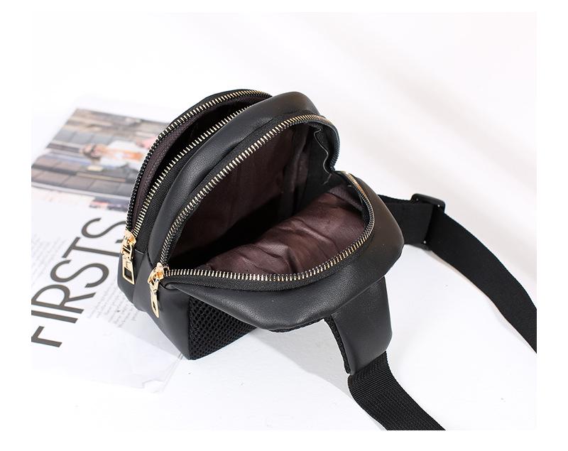 2026 Women's Textured PU Chest Bag: Fashion Diamond Lattice with Wide Shoulder Strap for Casual Wear