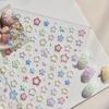 5D Candy Nail Decals Macaron Tone Solid Hollow Star Line Polka Dot Gradient Pentagram Self-adhesive Nail Stickers Daily