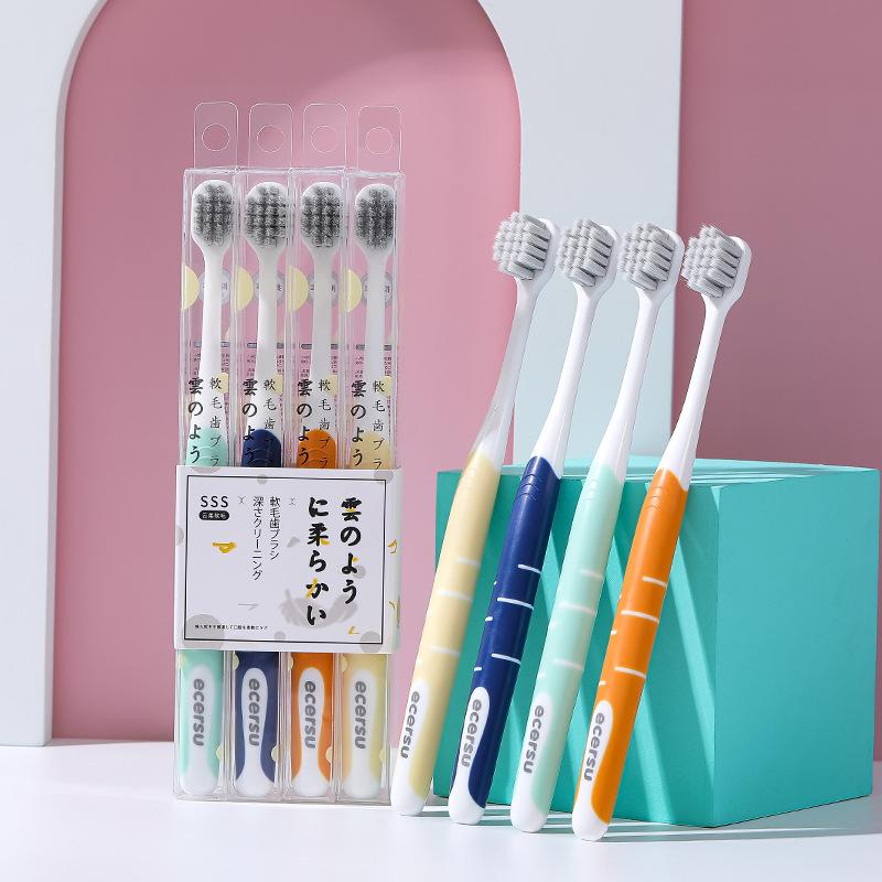 Soft Bristle Toothbrushes Non Slip Handle Effective Plaque Removal for Home Daily Oral Care