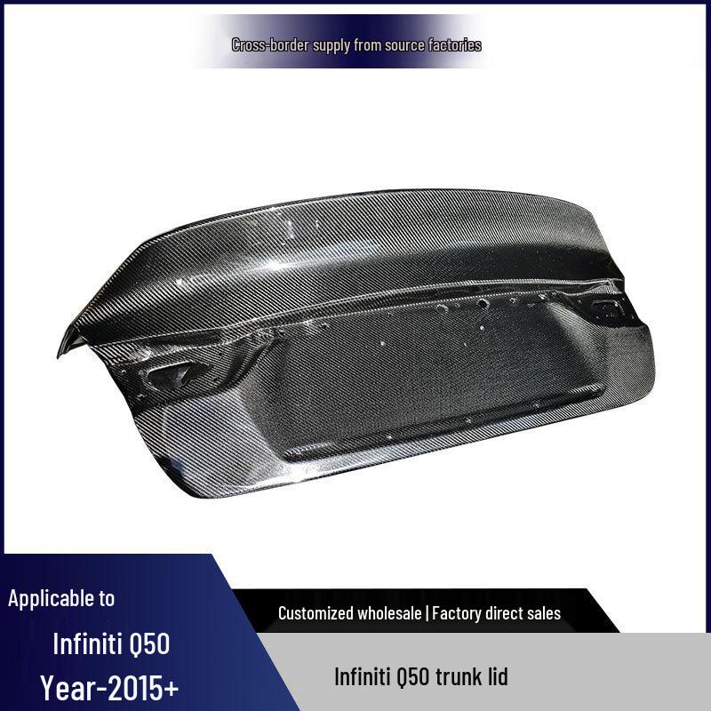 Infiniti Q50 Carbon Fiber Trunk Lid Spoiler  Luggage Cover.