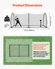 Baseball Batting Cage, 6060 x 3660 x 2500mm Freestanding Portable Batting Cage, Hitting Cages with 30-Ply Knotted HDPE & Pitching Machine Opening,