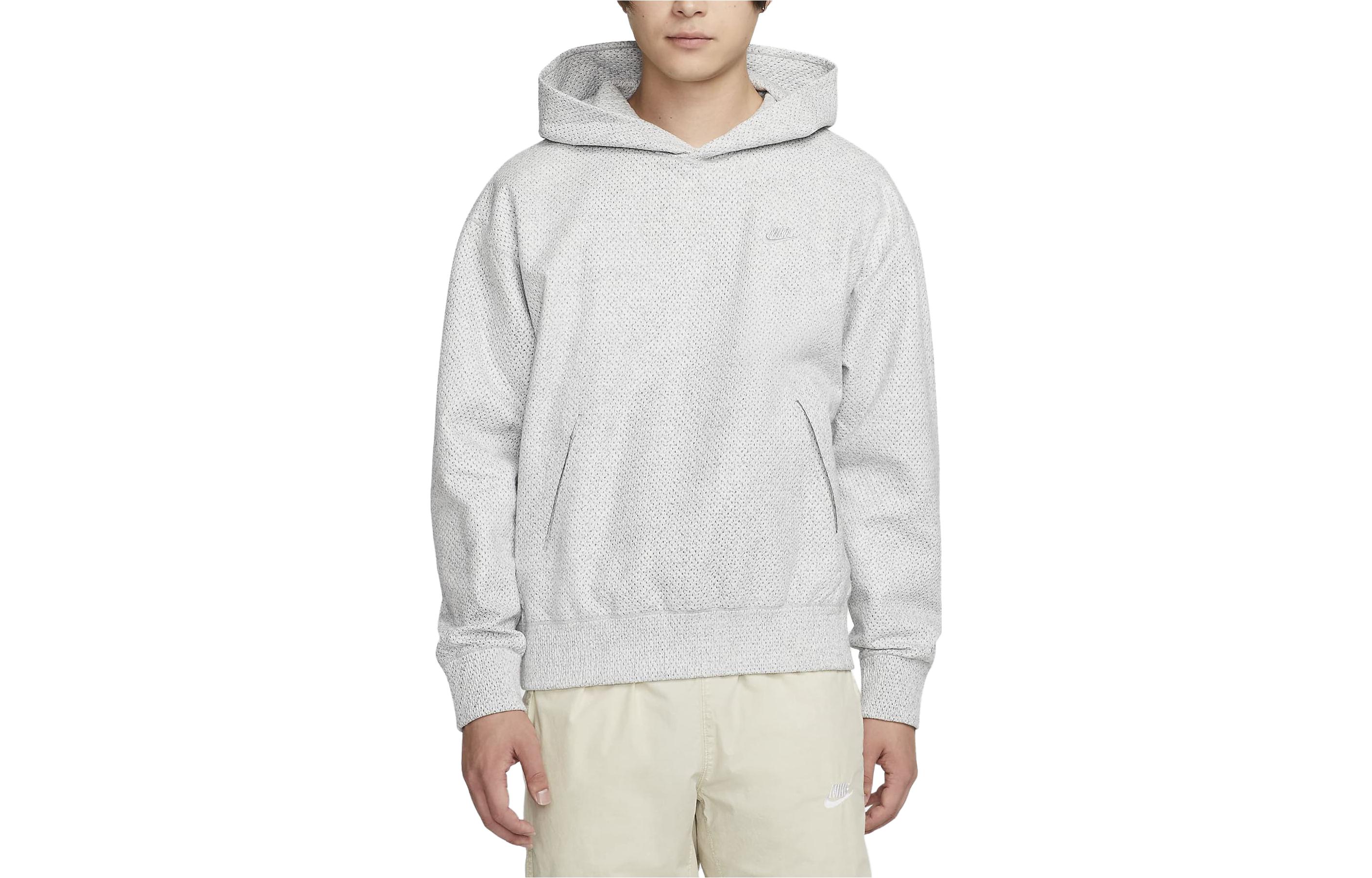 Nike Sweatshirts Men s Smoke Gray Hooded Moderate Regular DR0405-084 L