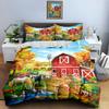 Farmyard Scene Illustration. Bedding Duvet Cover Sets Duvet Covers Pillowcases Gifts (1 * Duvet Cover 2 * Pillowcases, Without Duvet Insert)