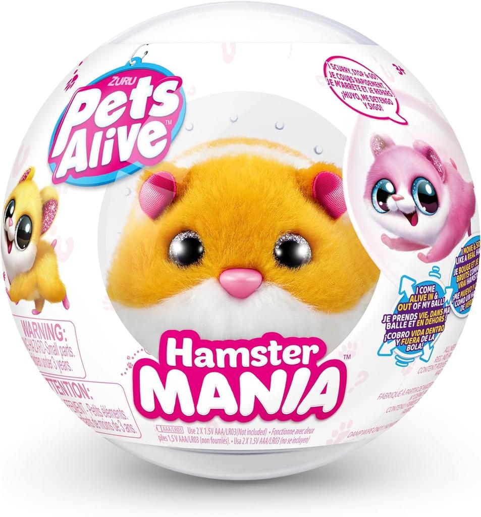 Pets Alive Hamster (Orange) Electronic Pet Plush Toy That Squeals and Runs Around! [Parallel Import]