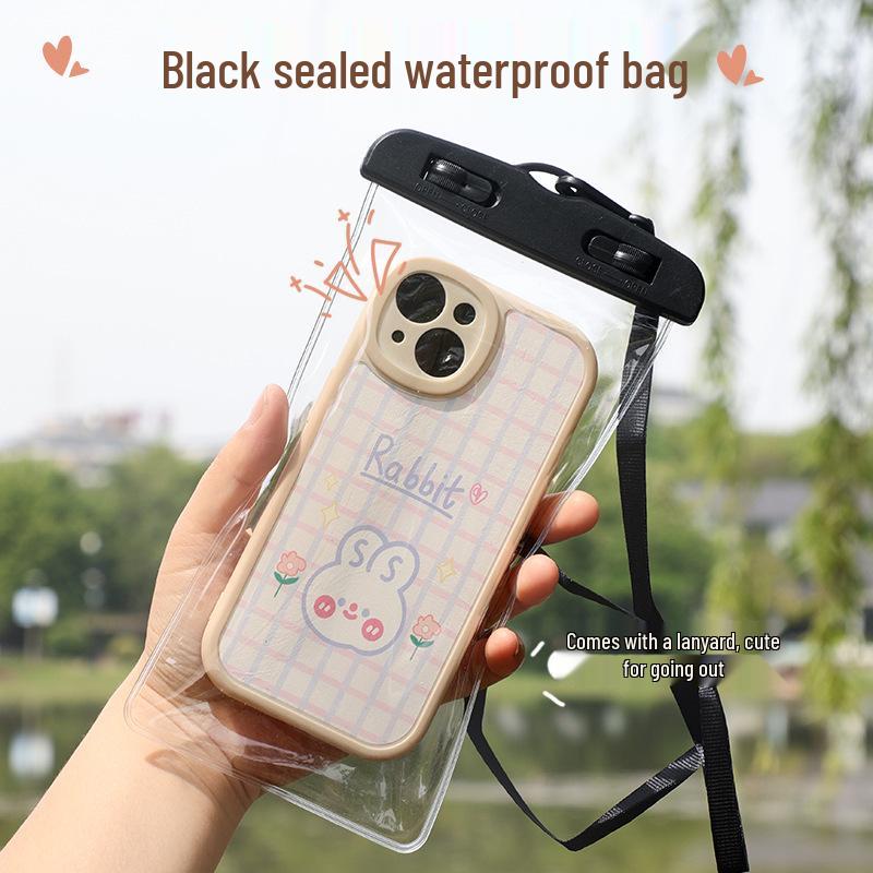 

Водонепроницаемый чехол для телефона с сенсорным экраном и подушкой безопасности для плавания и дождливых дней