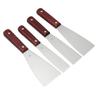 Tochi Wish Caulking Spatula Set of 4 with Stainless Steel Blade and Wooden Handle for Putty Repairs and DIY Sealing