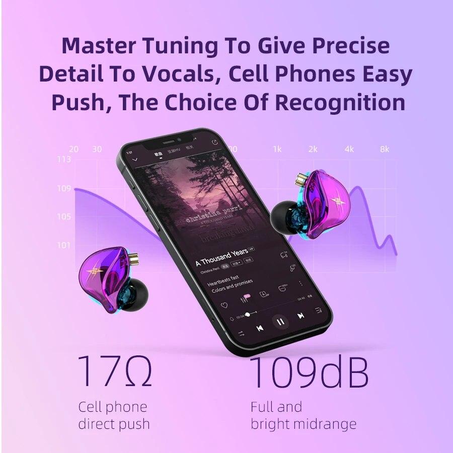 QKZ ZXT In Ear Wired Earphones Dynamic DJ Monitor IEM Earbuds HIFI Music Sport Headphone Noise Cancelling Bass Headset with Mic