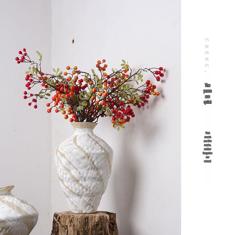 Modern Minimalist Ceramic Vase for Fresh or Dried Flowers – Ideal for Living Room, Dining Table, Entrance Hall, or TV Cabinet.