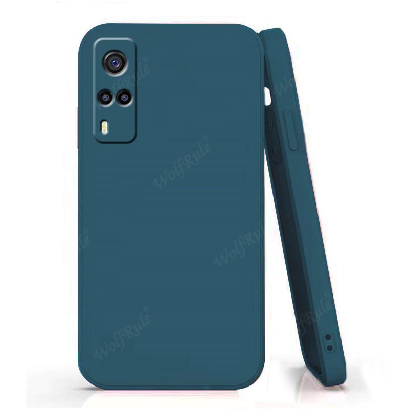 

For Cover Vivo Y33 Case For Vivo Y33 Capas Silicone Shockproof Phone Bumper Armor Back TPU Soft Cover For Vivo Y 33 Y33 Fundas For Vivo Y33 синий
