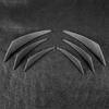 6pcs Carbon Fiber Texture Car Bumper Fin Canard Splitter Diffuser Valence Spoiler Lip