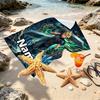 Custom Name Personalized Final Fantasy Print Beach Towel, for Trip Camping Beach Party Home Decor, Birthday Gift for Family & Friends