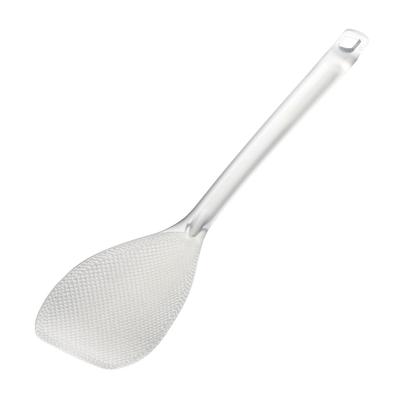 Akebono Sangyo Rice Made In One Tool for Serving and Can Be Used with Frying Double Spatula Floating Tip for Rice Scoop Wide White Scoop, Clear,