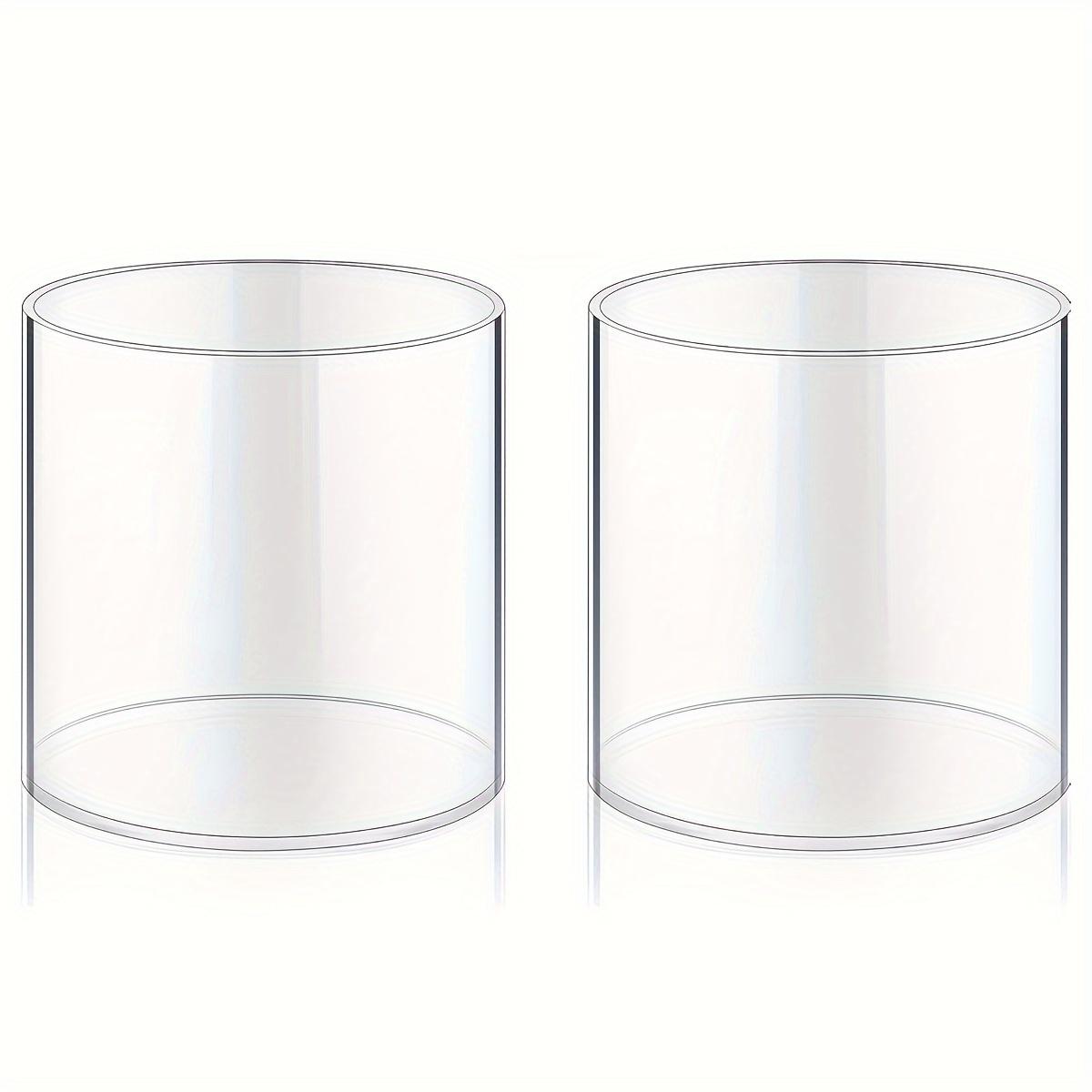 

Acrylic Cylinder Vases for Centerpieces, 2 Pcs Small Clear Candle Holders Floating Candle Vases Christmas Decor Bulk for Flower