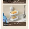 Bathroom Non Perforated Soap Box Suction Cup Wall Mounted Toilet Single and Double Layer Washroom Household Drain Storage Rack