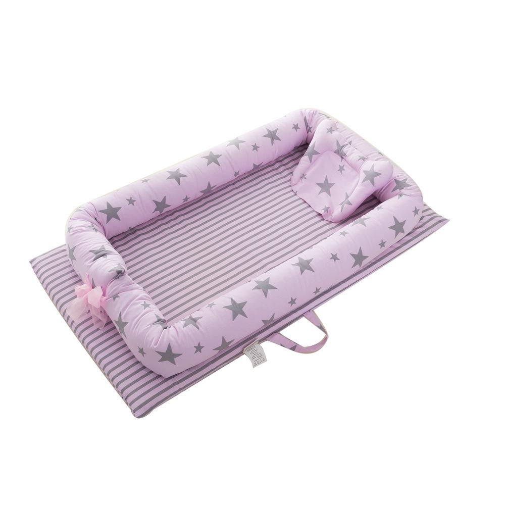 Vikbar Bionisk Bärbar Babysäng: Tvättbart Nyfött Sovbo av Ren Bomull