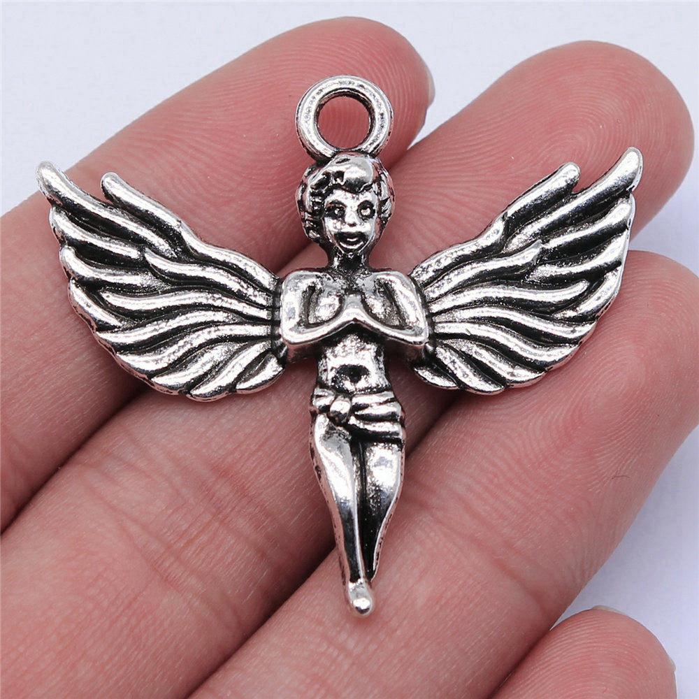 Big Angel Charms Pendant Couple Jewelry Unusual Gifts For